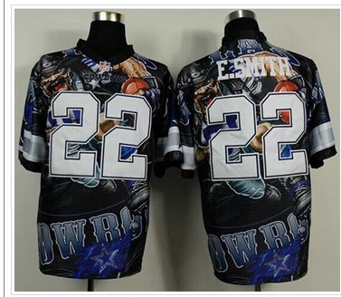 NEW Dallas Cowboys #22 Emmitt Smith Team Color NFL Elite Fanatical Version Jersey
