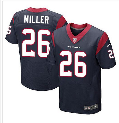 Nike Texans #26 Lamar Miller Navy Blue Team Color Men's Stitched NFL Elite Jersey