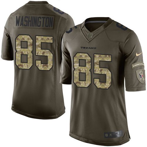 Nike Texans #85 Nate Washington Green Men's Stitched NFL Limited Salute to Service Jersey