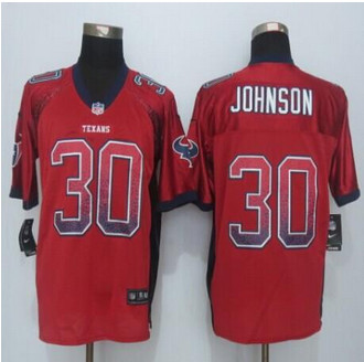 New Houston Texans #30 Kevin Johnson Red Alternate Men's Stitched NFL Elite Drift Fashion Jersey