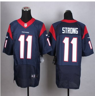 New Houston Texans #11 Jaelen Strong Navy Blue Team Color Men's Stitched NFL Elite Jersey