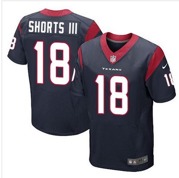 New Houston Texans #18 Cecil Shorts III Navy Blue Team Color Men's Stitched NFL Elite jersey