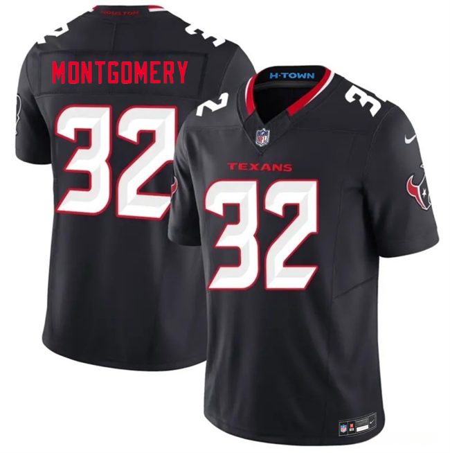 Men's Houston Texans #32 David Montgomery Navy 2nd Alternate 2026 F.U.S.E. Vapor Limited Stitched Football Jersey Men's Houston Texans #32 David Montgomery Navy 2nd Alternate 2026 F.U.S.E. Vapor Limited Stitched Football Jersey