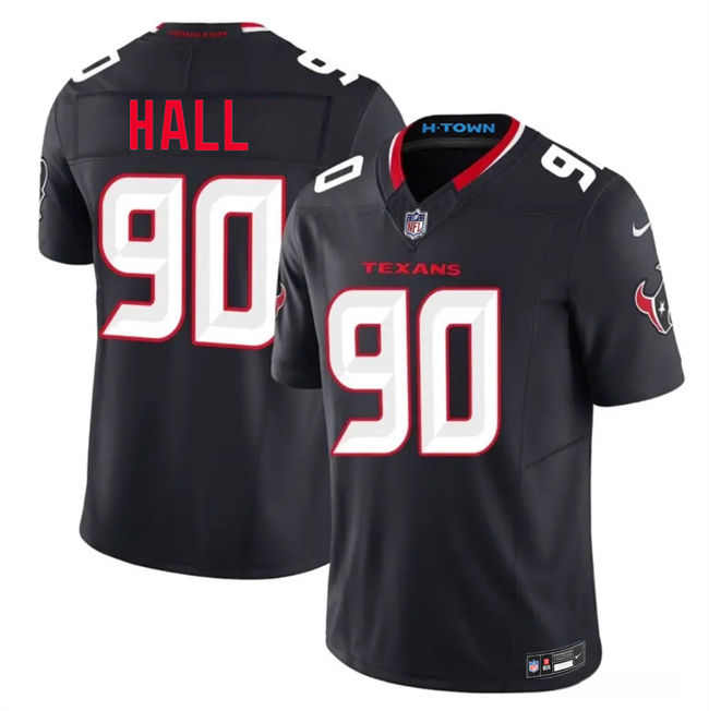 Men's Houston Texans #90 Logan Hall Navy 2nd Alternate 2026 F.U.S.E. Vapor Limited Stitched Football Jersey Men's Houston Texans #90 Logan Hall Navy 2nd Alternate 2026 F.U.S.E. Vapor Limited Stitched Football Jersey