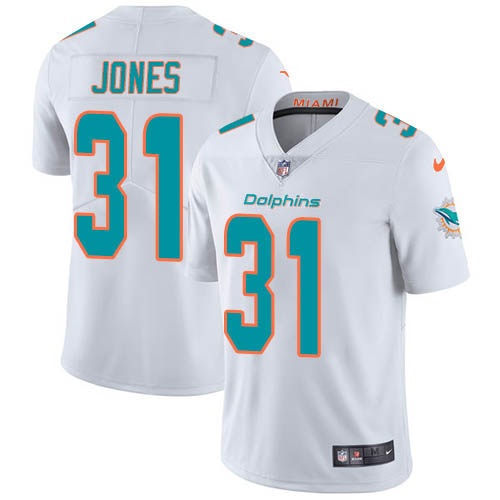 Nike Dolphins #31 Byron Jones White Men's Stitched NFL Vapor Untouchable Limited Jersey