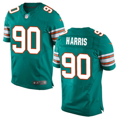 Nike Dolphins #90 Charles Harris Aqua Green Alternate Men's Stitched NFL Elite Jersey