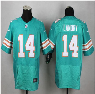 New Miami Dolphins #14 Jarvis Landry Aqua Green Alternate Men's Stitched NFL Elite Jersey