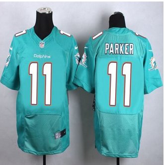 New Miami Dolphins #11 DeVante Parker Aqua Green Team Color Men's Stitched NFL New Elite jersey