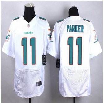 New Miami Dolphins #11 DeVante Parker White Men's Stitched NFL New Elite Jersey