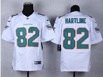 NEW Miami Dolphins #82 Brian Hartline White NFL New Elite Jersey