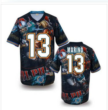 Miami Dolphins #13 MARINO Men's Stitched NFL Elite Fanatical Version Jersey (1)