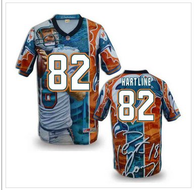 Miami Dolphins #82 HARTLINE Men's Stitched NFL Elite Fanatical Version Jersey (2)