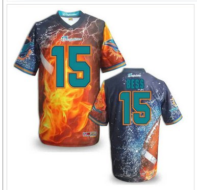 Miami Dolphins #15 BESS Men's Stitched NFL Elite Fanatical Version Jersey (9)