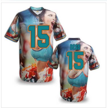 Miami Dolphins #15 BESS Men's Stitched NFL Elite Fanatical Version Jersey (7)