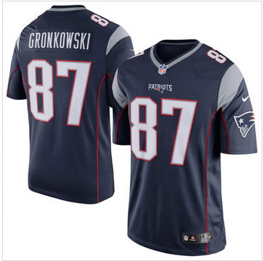 Men's New England Patriots #87 Rob Gronkowski Nike Navy Blue Limited Jersey