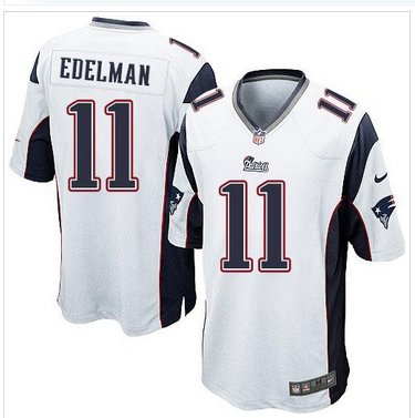 New New England Patriots #11 Julian Edelman White NFL Game Jersey