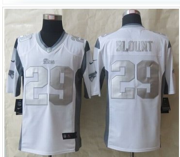 Nike New England Patriots #29 LeGarrette Blount White NFL Limited Platinum Jersey