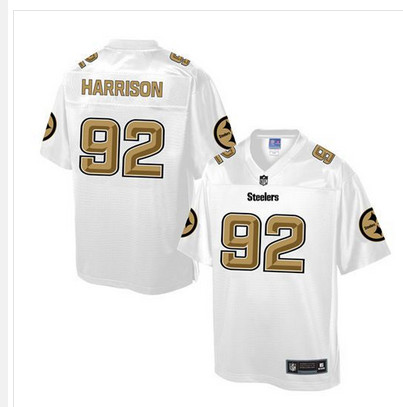 Nike Steelers #92 James Harrison White Men's NFL Pro Line Fashion Game Jersey