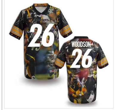 Pittsburgh Steelers #26 WOODSON Men's Stitched NFL Elite Fanatical Version Jersey (5)