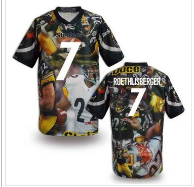 Pittsburgh Steelers #7 ROETHLISBERGER Men's Stitched NFL Elite Fanatical Version Jersey (7)