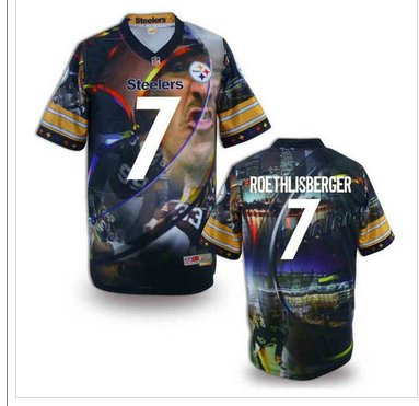 Pittsburgh Steelers #7 ROETHLISBERGER Men's Stitched NFL Elite Fanatical Version Jersey (2)