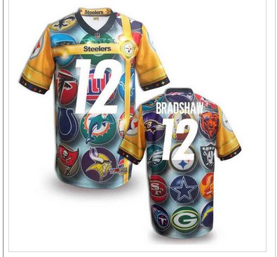 Pittsburgh Steelers #12 BRADSHAW Men's Stitched NFL Elite Fanatical Version Jersey (8)