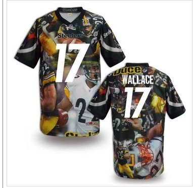 Pittsburgh Steelers #17 WALLACE Men's Stitched NFL Elite Fanatical Version Jersey (7)