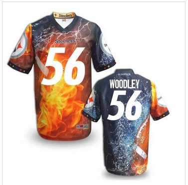 Pittsburgh Steelers #56 WOODLEY Men's Stitched NFL Elite Fanatical Version Jersey (10)