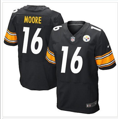 Pittsburgh Steelers #16 Lance Moore Black Team Color NFL Elite Jersey