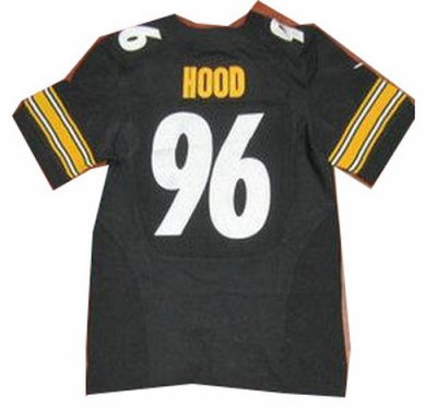 NEW NFL Pittsburgh Steelers 96 Evander Hood Black Jerseys (Elite)