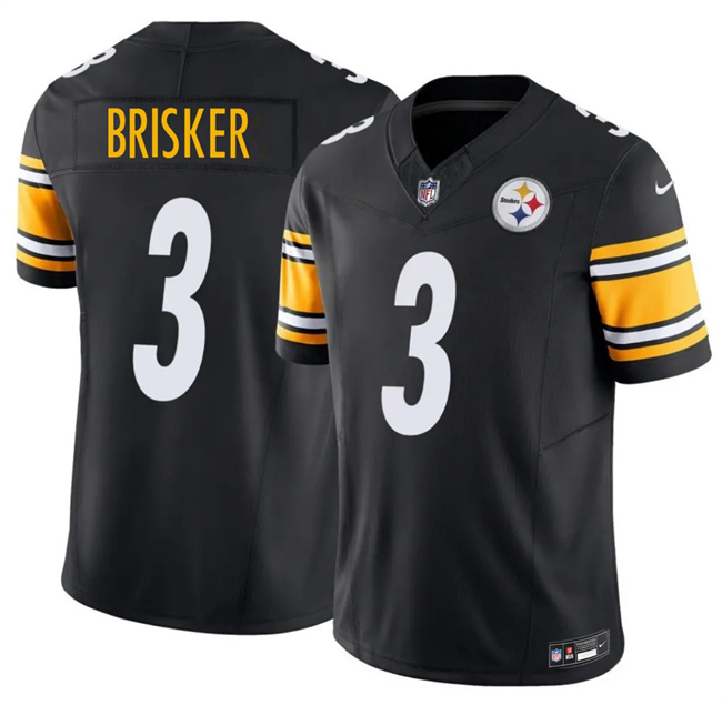 Men's Pittsburgh Steelers #3 Jaquan Brisker Black 2025 F.U.S.E. Vapor Limited Stitched Football Jersey Men's Pittsburgh Steelers #3 Jaquan Brisker Black 2025 F.U.S.E. Vapor Limited Stitched Football Jersey