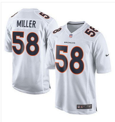 Nike Broncos #58 Von Miller White Youth Stitched NFL Game Event Jersey