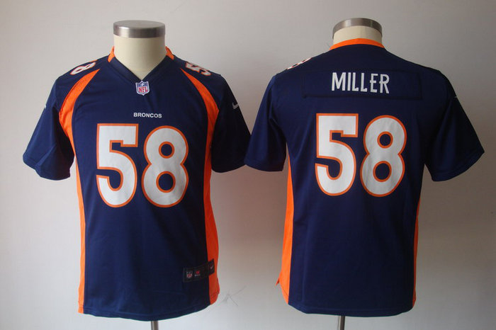 Youth Nike Denver Broncos 58 Von Miller Blue Jerseys