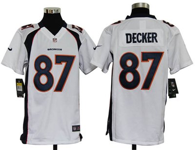 Youth Nike NFL Denver Broncos 87 Eric Decker White Jerseys