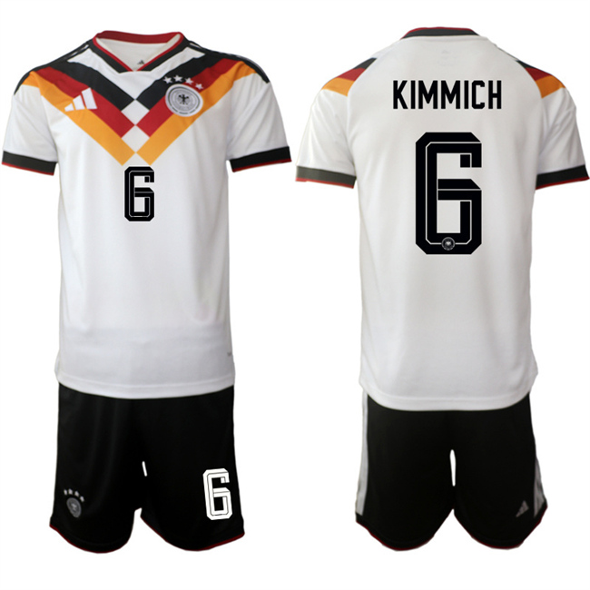 Men's Germany #6 Joshua Kimmich White 2025 26 Home Soccer Jersey Suit
