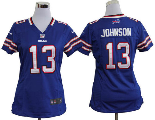 Women Nike Buffalo Bills 13 Steve Johnson Game Jerseys