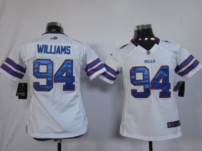 Women Nike NFL Buffalo Bills 94 Williams White Jerseys