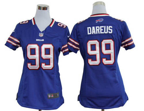 Women Nike NFL Buffalo Bills 99 Marcell Dareus Blue Jerseys
