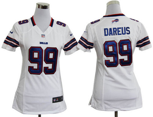 Women Nike NFL Buffalo Bills 99 Marcell Dareus White Jerseys