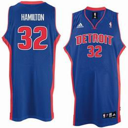 Detroit Pistons Hamilton #32 blue jersey