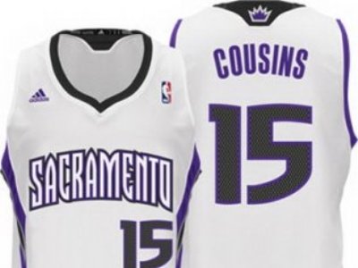 Sacramento Kings DeMarcus Cousins 15 White Jerseys