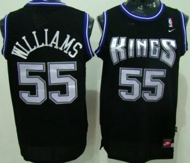 Sacramento Kings 55 Williams Black Swingman Jersey