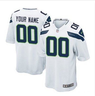 Youth Nike Seattle Seahawks Customized Elite White NFL Jersey