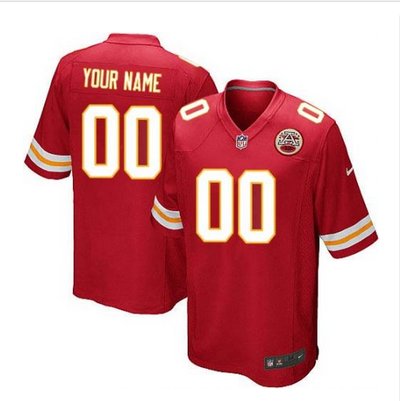 Youth Nike Kansas City Chiefs Customized Limited Red Team Color NFL Jersey