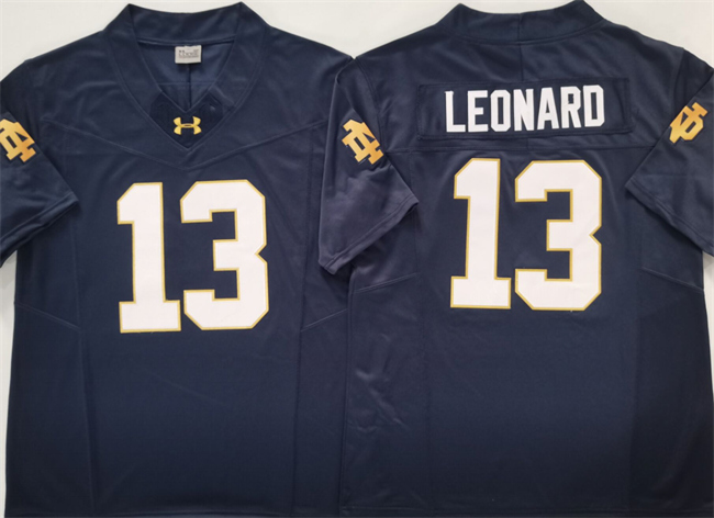 Custom Men's Notre Dame Fighting Irish Navy 2025 F.U.S.E. Limited Stitched Jersey