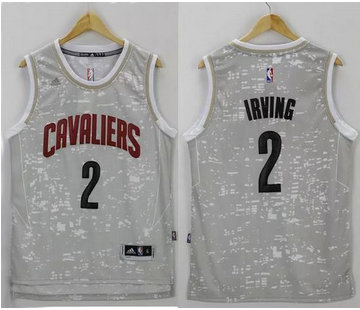 Cleveland Cavaliers #2 Kyrie Irving Grey City Light Stitched NBA Jersey