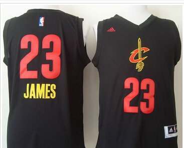 Cleveland Cavaliers #23 LeBron James Black New Fashion Stitched NBA Jersey
