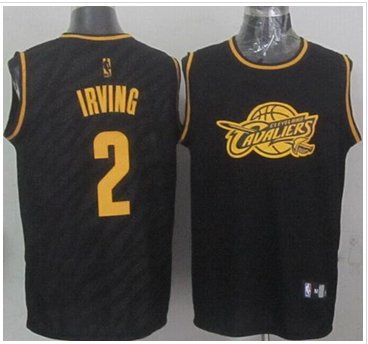 Cleveland Cavaliers #2 Kyrie Irving Black Precious Metals Fashion NBA Jersey