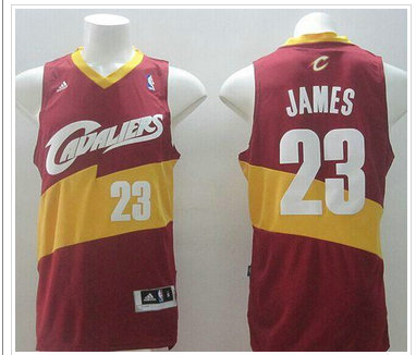 New Revolution 30 Cleveland Cavaliers #23 LeBron James Red Stitched NBA Jersey