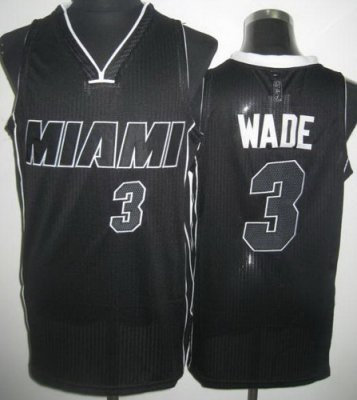 Miami Heat 3 Dwyane Wade Black Revolution 30 NBA Jerseys